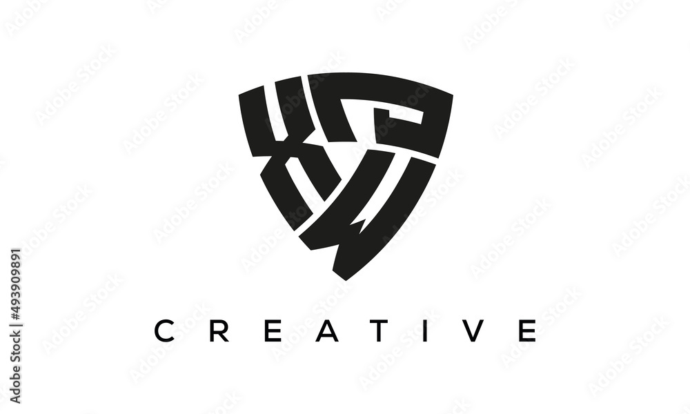 XWJ letters logo, security Shield logo vector XWJ letters logo, security Shield logo vector