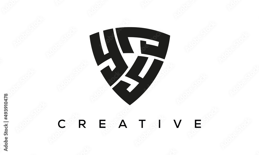 YYJ letters logo, security Shield logo vector YYJ letters logo, security Shield logo vector