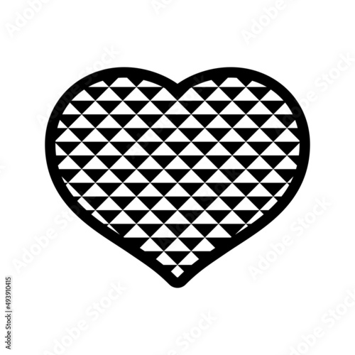 heart vector valentine icon symbol logo triangle cartoon character illustration design