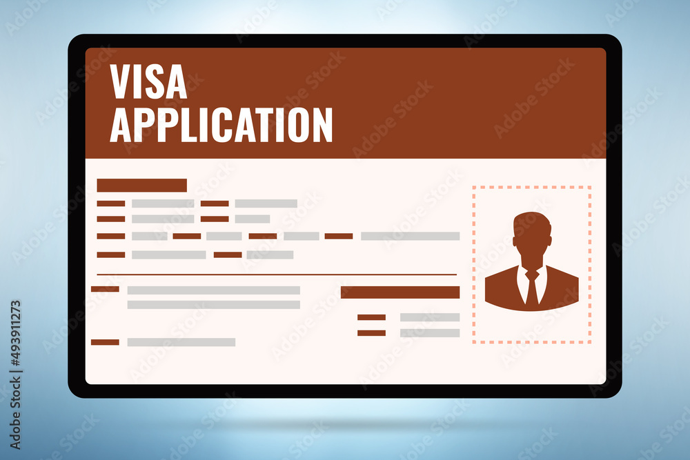 Visa application concept for travel Visa application concept for travel