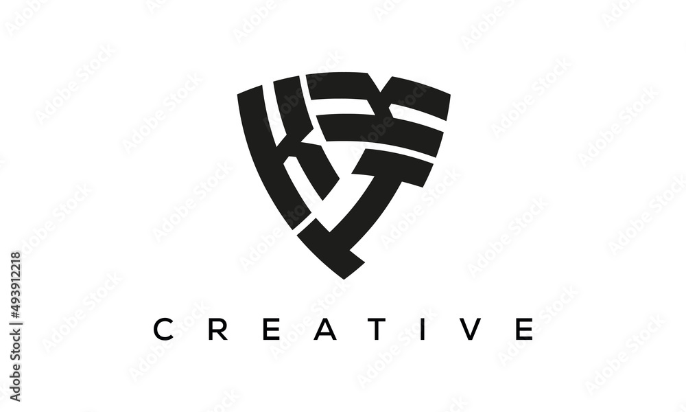 KIK letters logo, security Shield logo vector KIK letters logo, security Shield logo vector