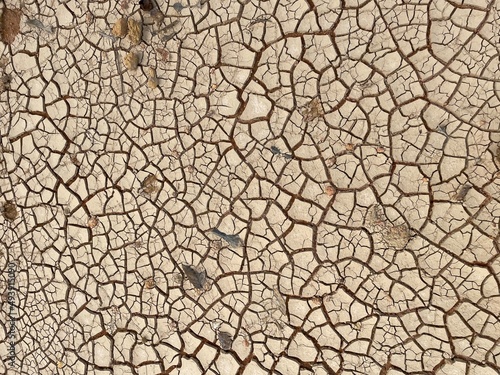 Cracked texture of the ground