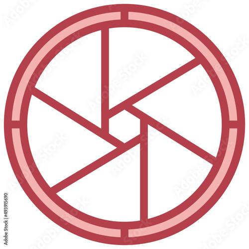 Free Download APERTURE red line icon,linear,outline,graphic,illustration - GFXLoad