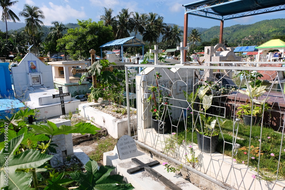 The graves of infamous Santa Cruz cemetery in capital Dili, Timor Leste, Southeast Asia 