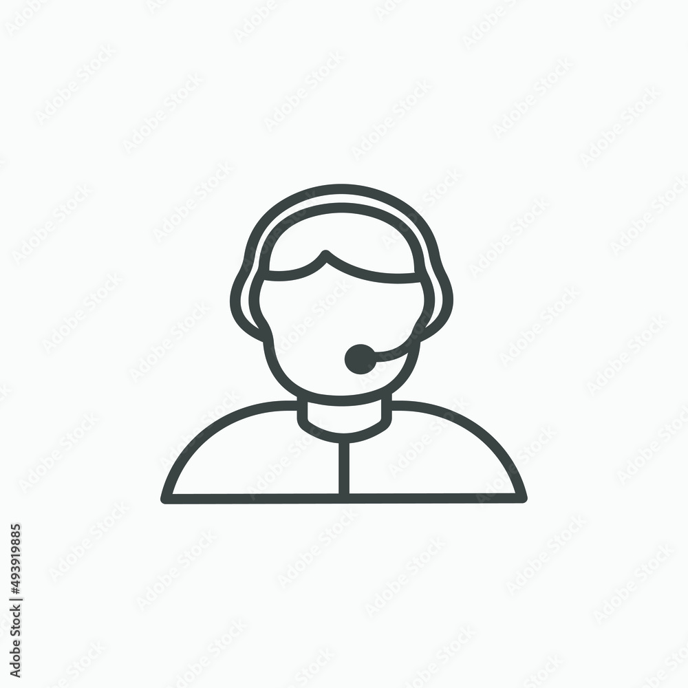 male customer support icon vector. help center symbol male customer support icon vector. help center symbol