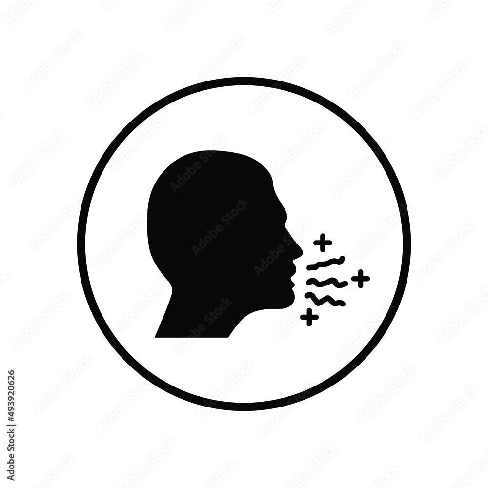 Mouth, smell, tooth icon. Black vector sketch. Mouth, smell, tooth icon. Black vector sketch.
