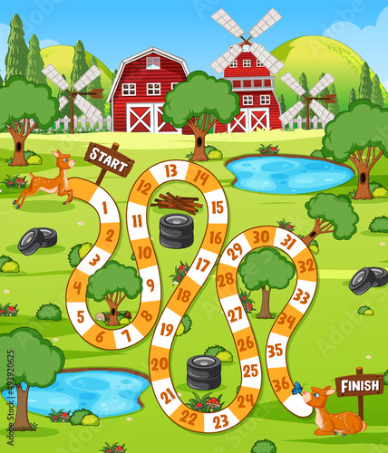 A farm boardgame template