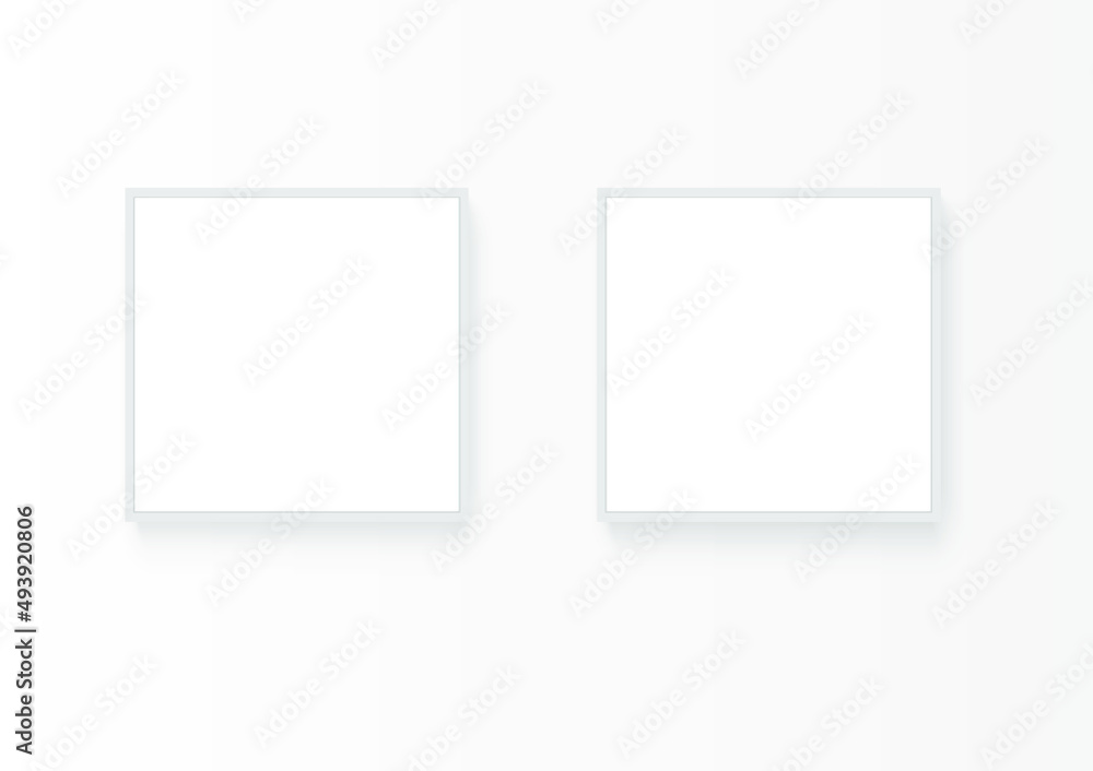Empty paper template. Realistic vertical mockup on white background with shadow. Isolated vector illustrator.