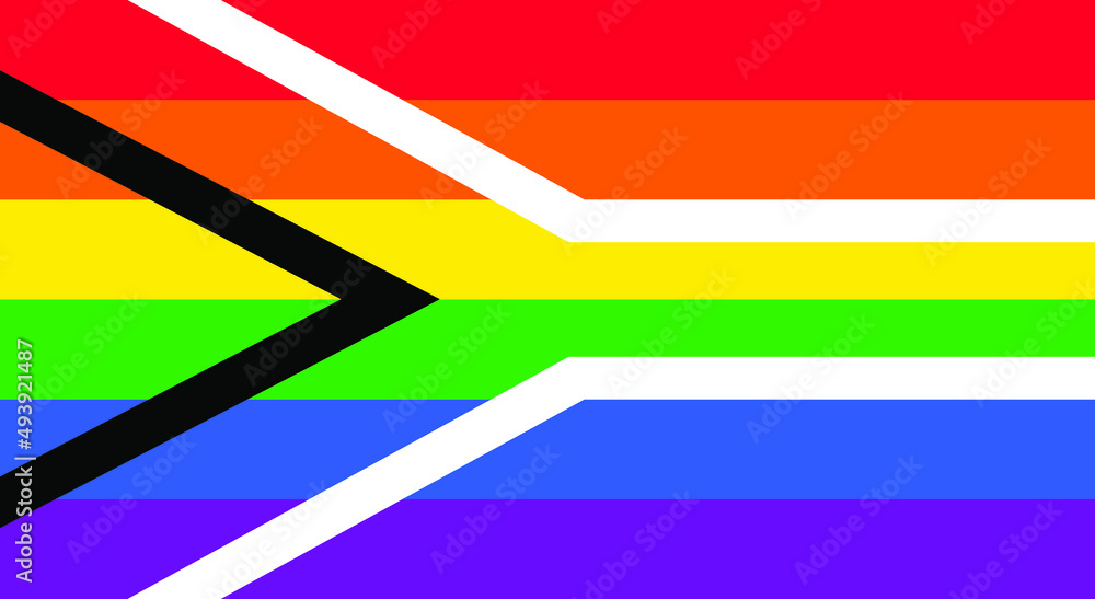 LGBTQ+ Rights Pride Flag of South Africa Vector Stock Vector Adobe Stock