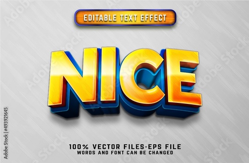nice 3d comic style txt effect premium vectors
