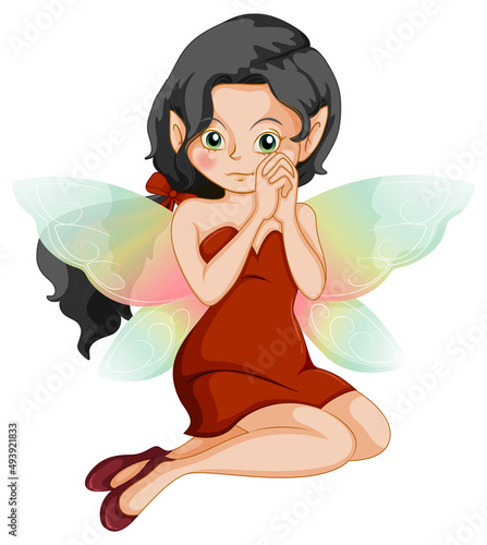 Beauty fairy on a white background