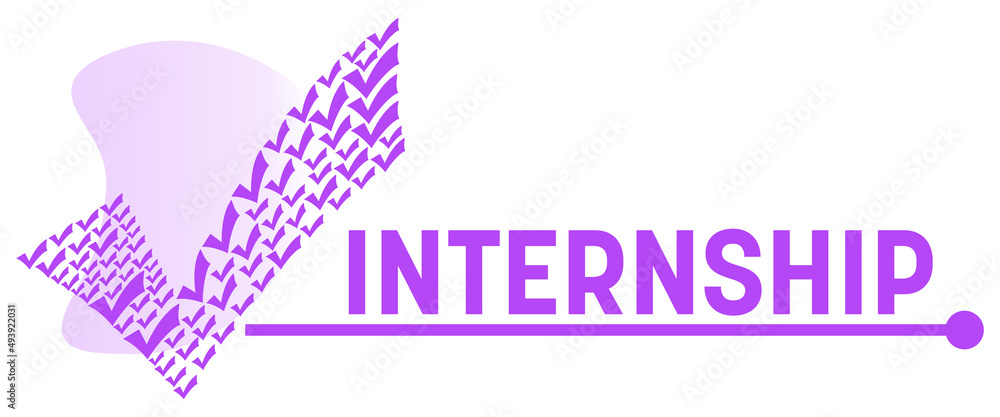 Internship Purple Tick Mark Textured Horizontal Horizontal 