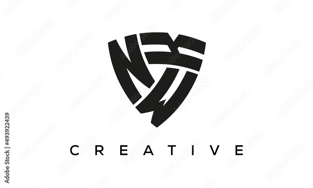 NWK letters logo, security Shield logo vector NWK letters logo, security Shield logo vector