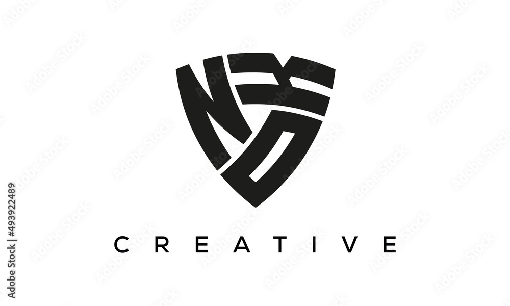 NOK letters logo, security Shield logo vector NOK letters logo, security Shield logo vector