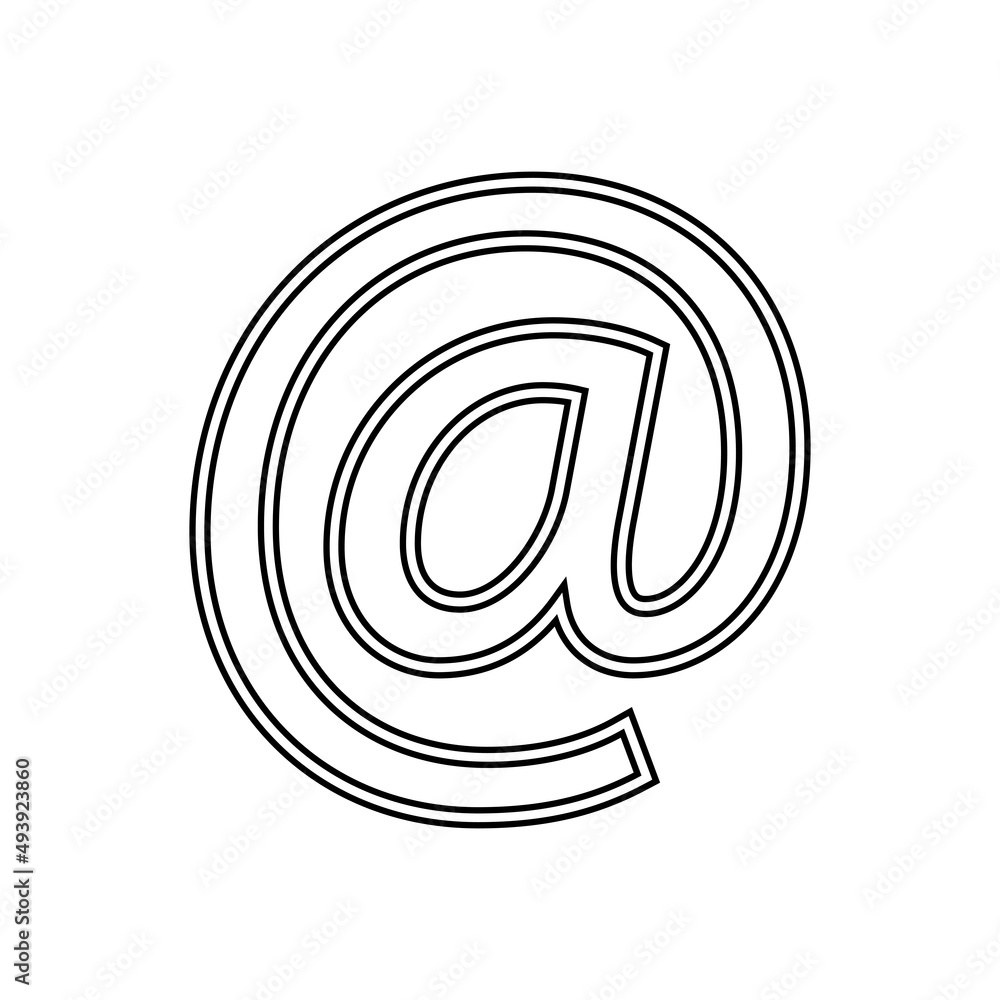 Obraz premium Email sign in line style