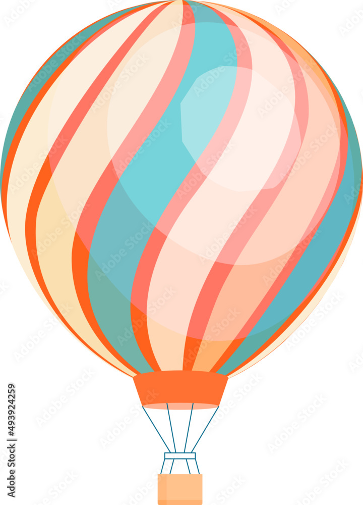 Naklejka premium Hot Air Balloon Colorful Illustration