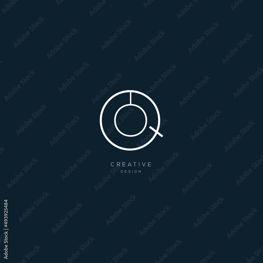Monogram premium icon design letter QO