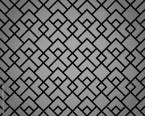 The geometric pattern with lines. Seamless vector background. Black and gray texture. Graphic modern pattern. Simple lattice graphic design © ELENA