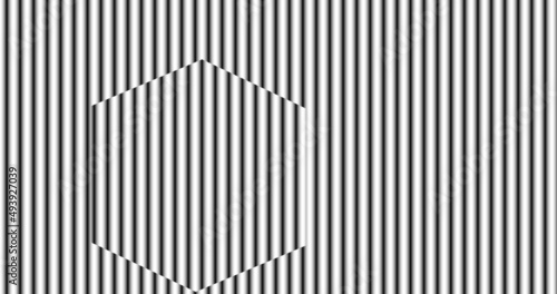 Render with abstract background of vertical white and black stripes