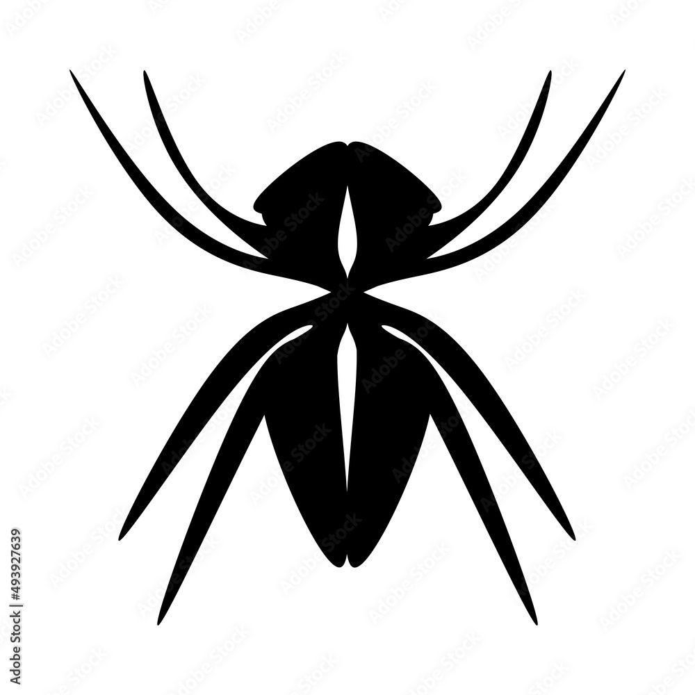 black and white spider tattoo icon background 