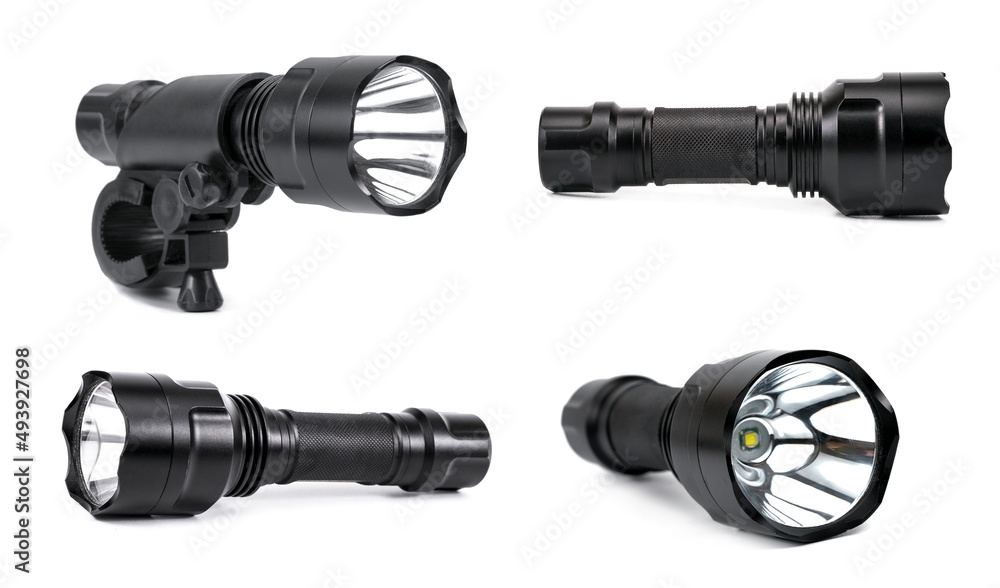 Led Flashlight Isolated On White Background Led Flashlight Isolated On White Background