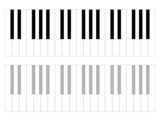 ピアノの鍵盤のシンプルなイラストセット