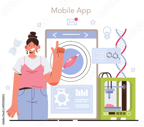 Bioengineering online service or platform. Biotechnology for food