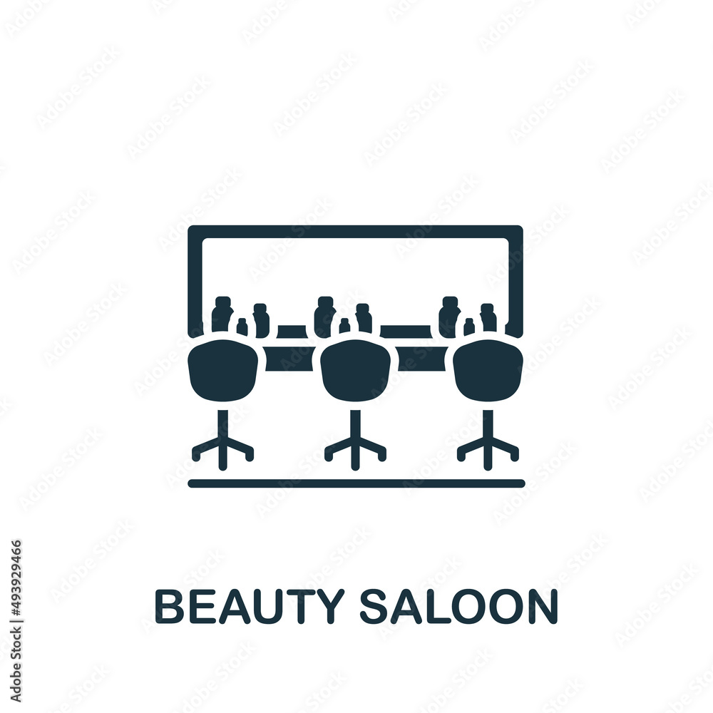Beauty Saloon icon. Monochrome simple icon for templates, web design and infographics Beauty Saloon icon. Monochrome simple icon for templates, web design and infographics