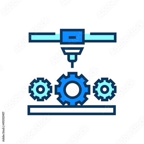 3d printing icon. Industry vector illustration.