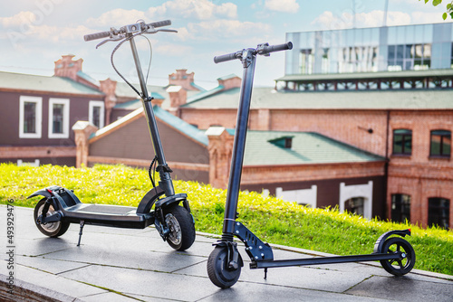 electric scooter in urban environment