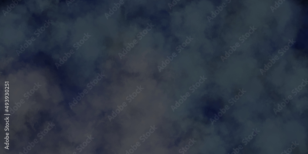 blue sky with clouds. Beautiful grey watercolor grunge. Black marble texture background. abstract nature pattern for design. Border from smoke. Misty effect for film , text or space. vector