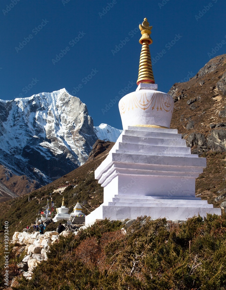 Fotografie Thame gompa stupa temple Buddhist monastery khumbu