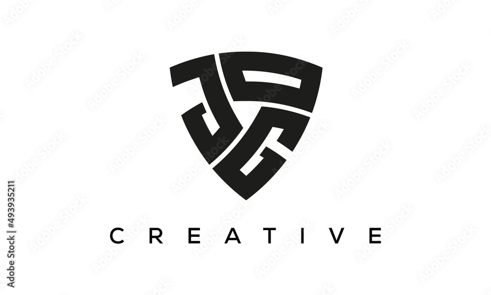 JGO letters logo, security Shield logo vector JGO letters logo, security Shield logo vector