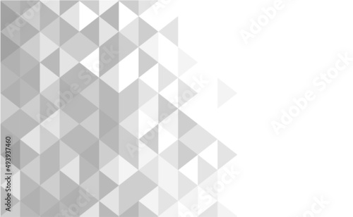 White and gray background. Geometric style. Mesh of triangles. Mosaic template for your design. Vector illustration.