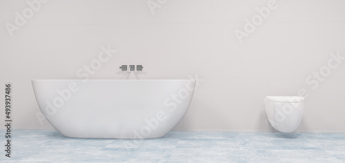 Fototapeta Naklejka Na Ścianę i Meble -  modern minimalist bathroom interior