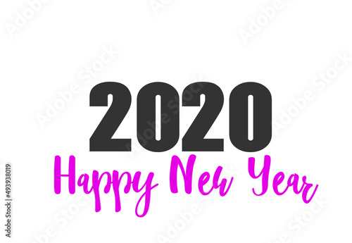 Happy new year 2020 design template. Design for calendar, greeting cards or print.