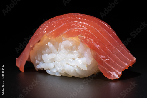 red tuna niguiri on background photo