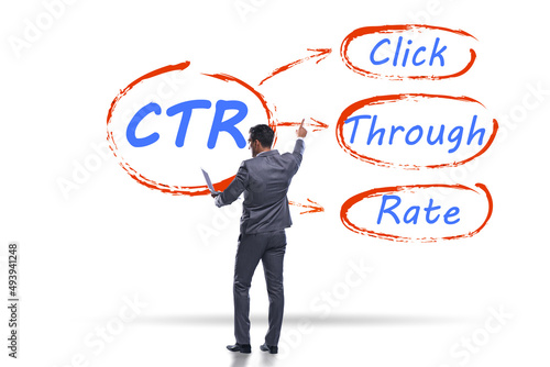 CTR click through rate concept with business people