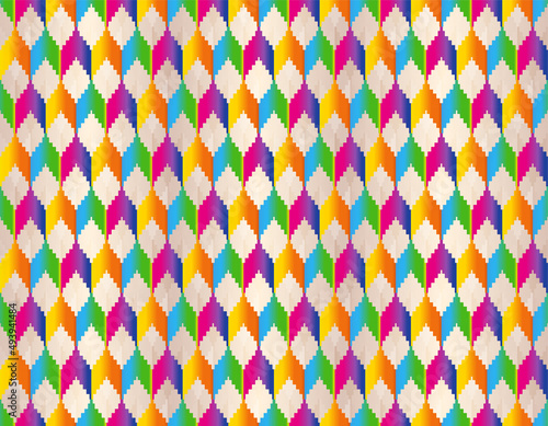 Seamless colorful fabric pattern design. modern weaving 