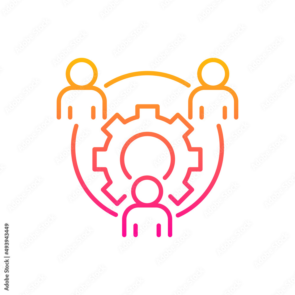 Cooperation Vector Gradient Icon design illustration. EPS 10 File on White background Cooperation Vector Gradient Icon design illustration. EPS 10 File on White background