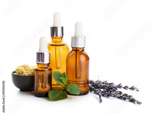 Bottles of natural essentia...