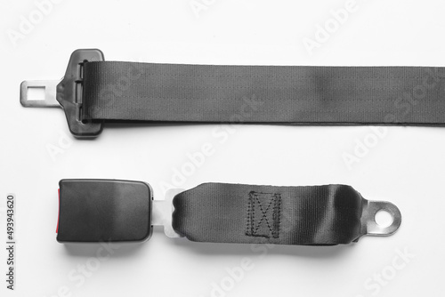Seat belt on white background