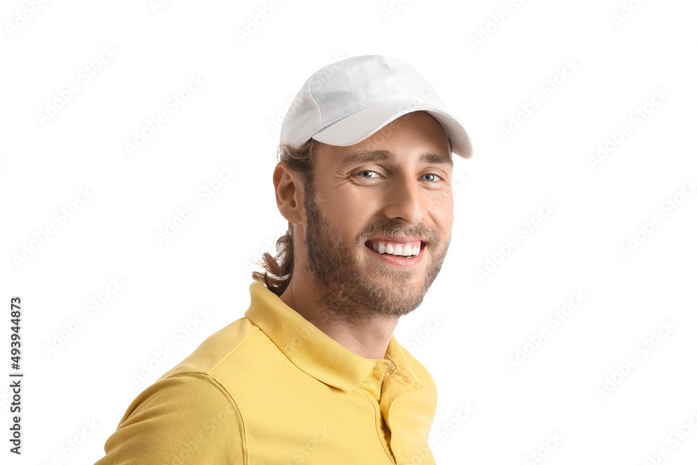 Handsome stylish guy on white background Handsome stylish guy on white background