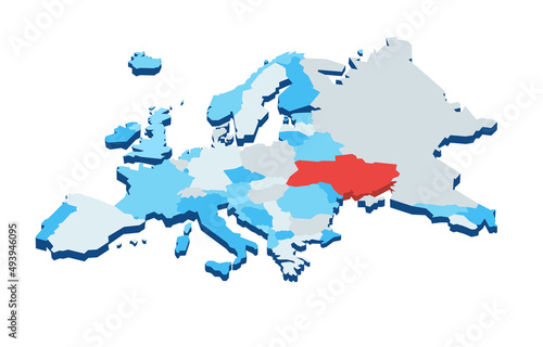 Mappa dell'Europa 3d