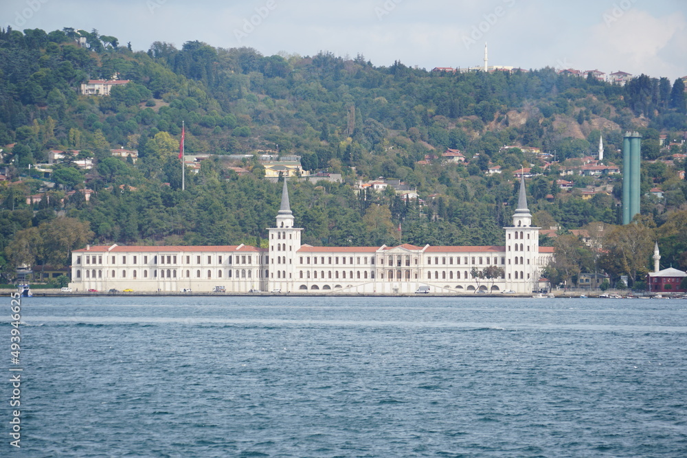 View of historical buildings located in Turkey's Bosphorus strait