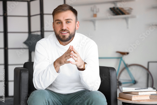 Handsome young man video ch...