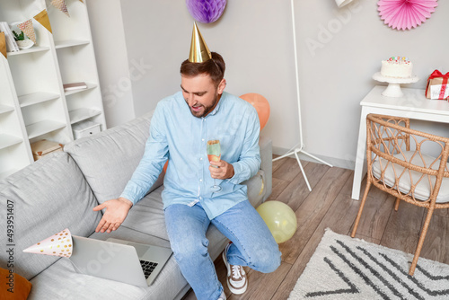 Happy man celebrating Birth...