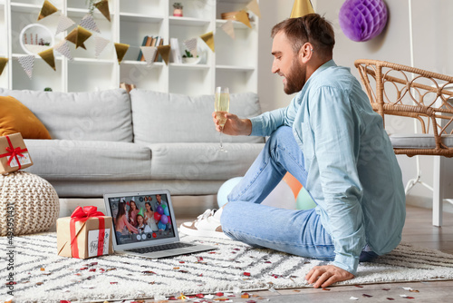 Happy man celebrating Birth...