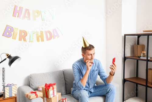 Young man celebrating Birth...