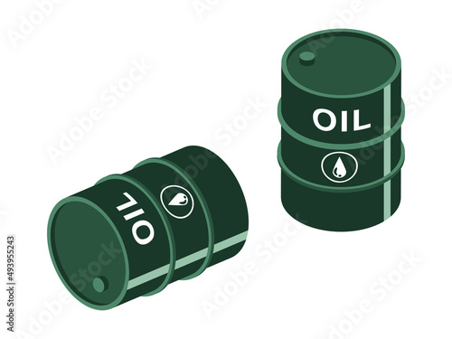 Two oil barrels